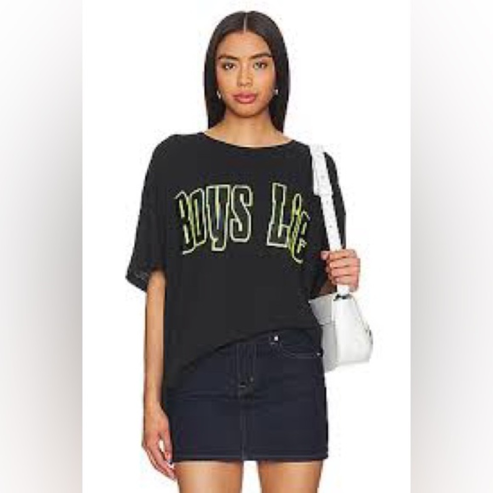 Boys Lie one size black logo tee